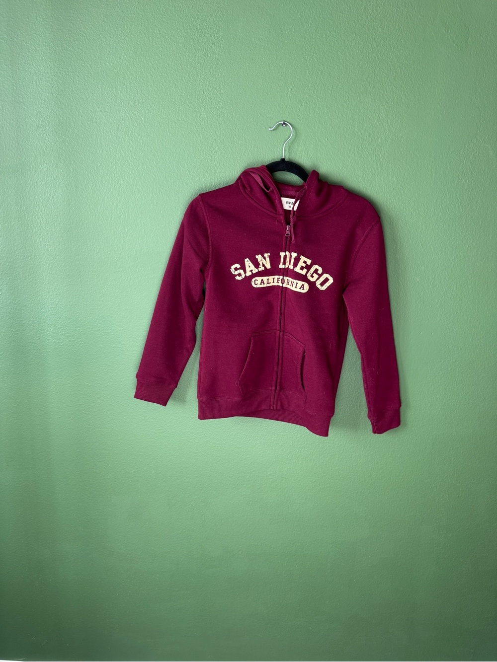 Blue Bay Maroon San Diego Zip Up Hoodie Youth XL